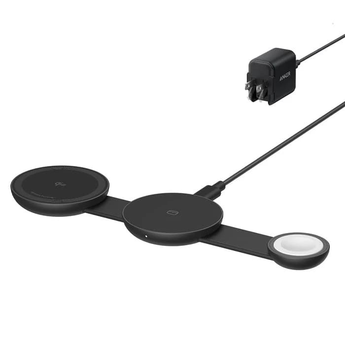 شارژر بی سیم انکر مدل B25M8 توان ۱۵ وات سه در یک