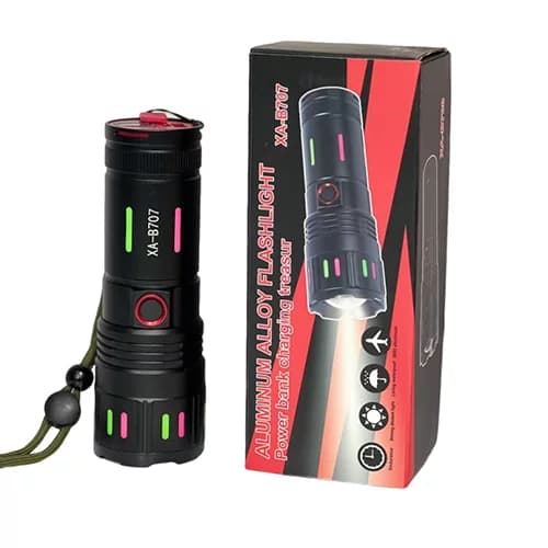 چراغ قوه زوم دار پاوربانک دار مدل XA-B707