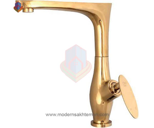 شیر ظرفشویی کرومات مدل دراگون طلایی
