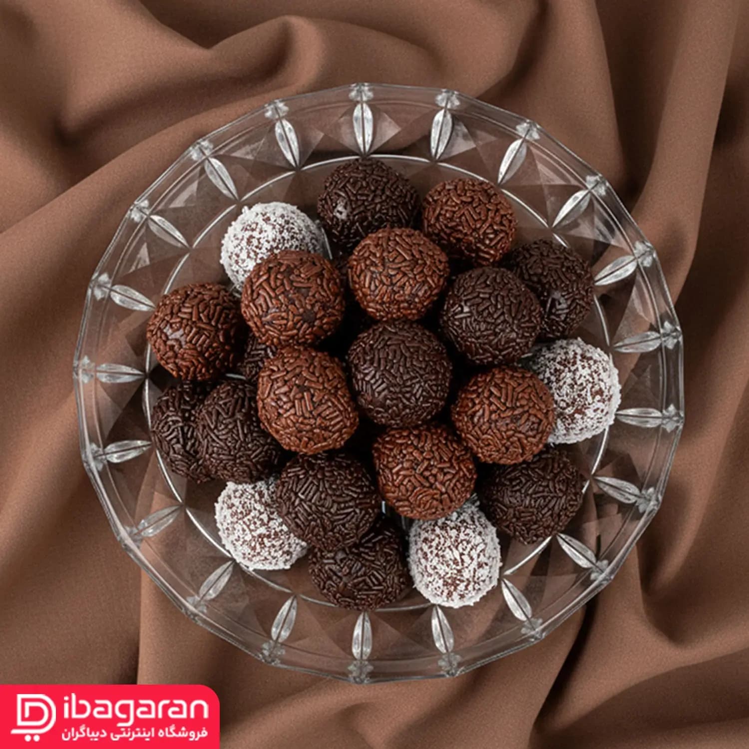 شیرینی خوری پیرلس پایه دار آکوامارین مدل 71700W — تصویر ۶