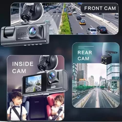 دوربین ثبت وقایع خودرو سه لنزه وای فای دار BLACK BOX مدل Full HD 1080 — تصویر ۴