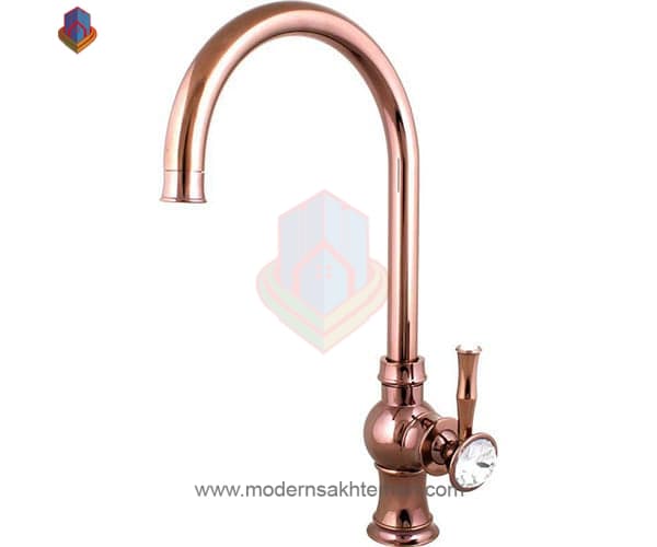 شیر ظرفشویی کرومات مدل لاکچری رزگلد
