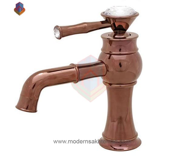 شیر روشویی کرومات مدل لاکچری رزگلد