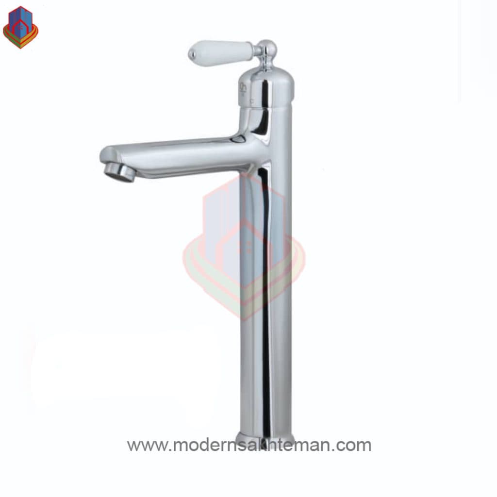 شیر روشویی پایه بلند کرومات مدل روژا