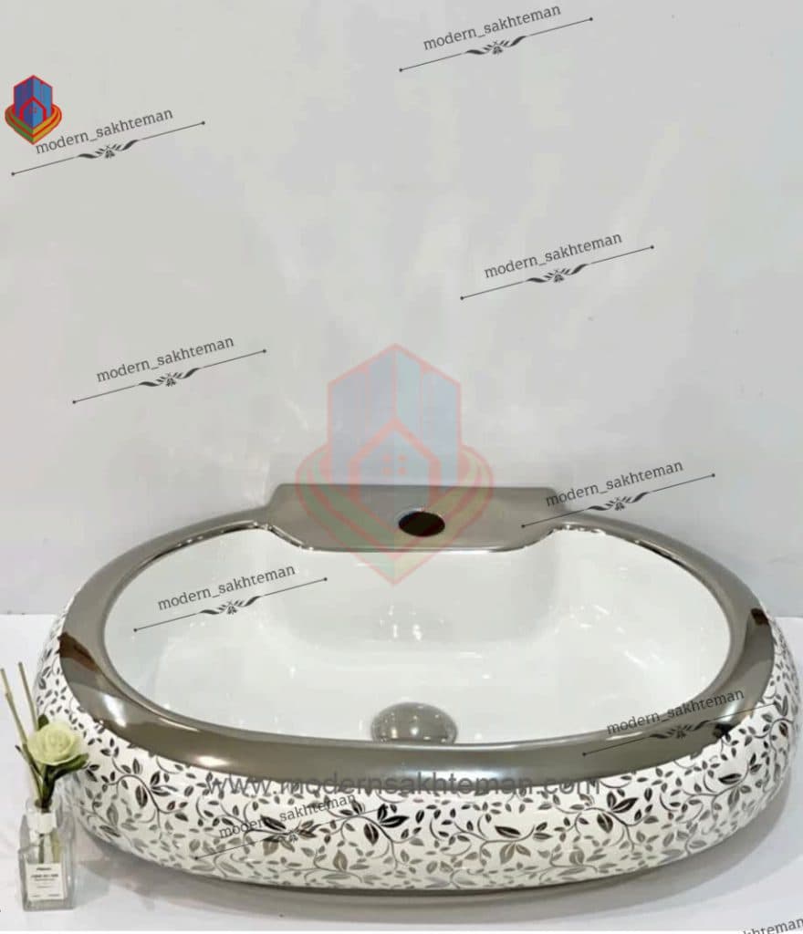 کاسه روشویی کوتینگ سفید کروم مدل 3048