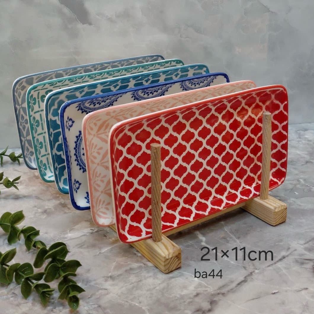 رولت‌خوری طرح‌دار دنی هوم سایز متوسط 21×11 | ست ۶ عددی