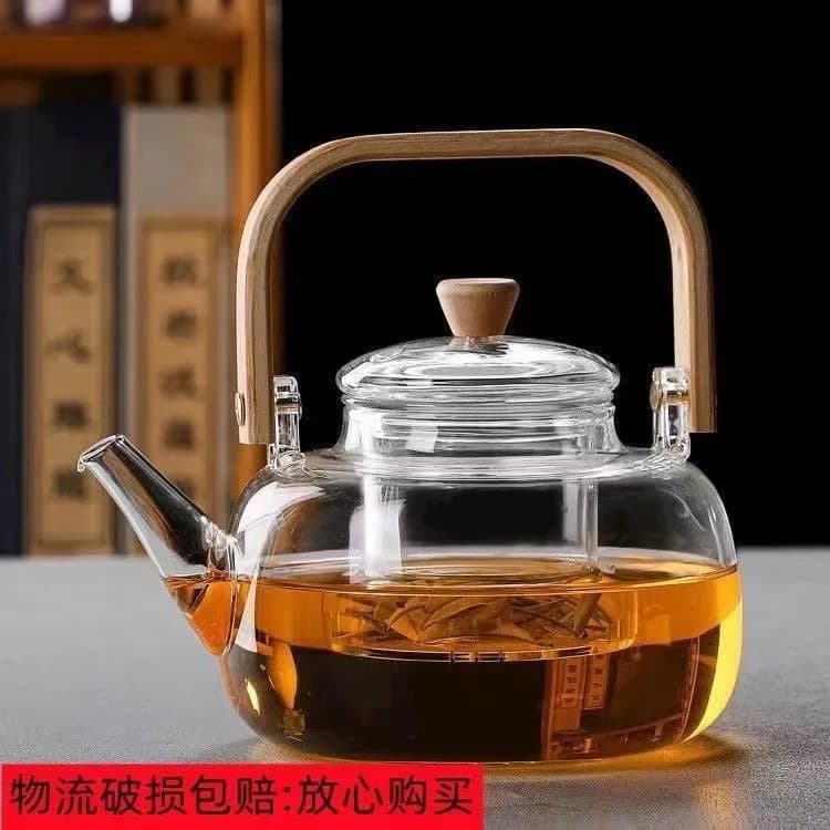 قوری پیرکس دسته بامبو ۱۰۰۰ سی‌سی – برند لارا هوم (Lara Home) وارداتی — تصویر ۳