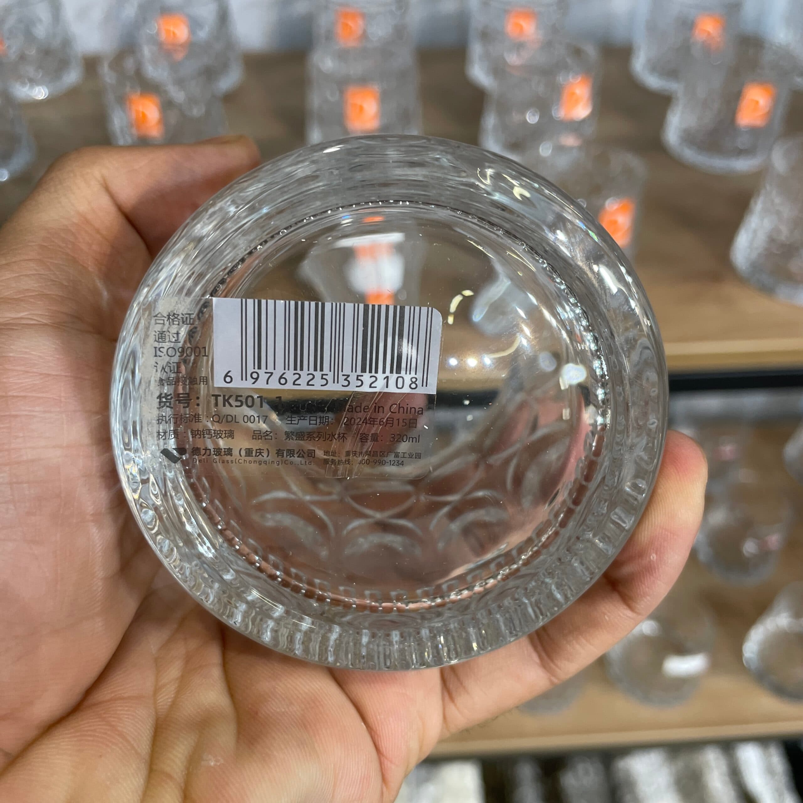 لیوان شیشه‌ای مدل انگشتی برند Deli Glass – ست ۶ عددی — تصویر ۵