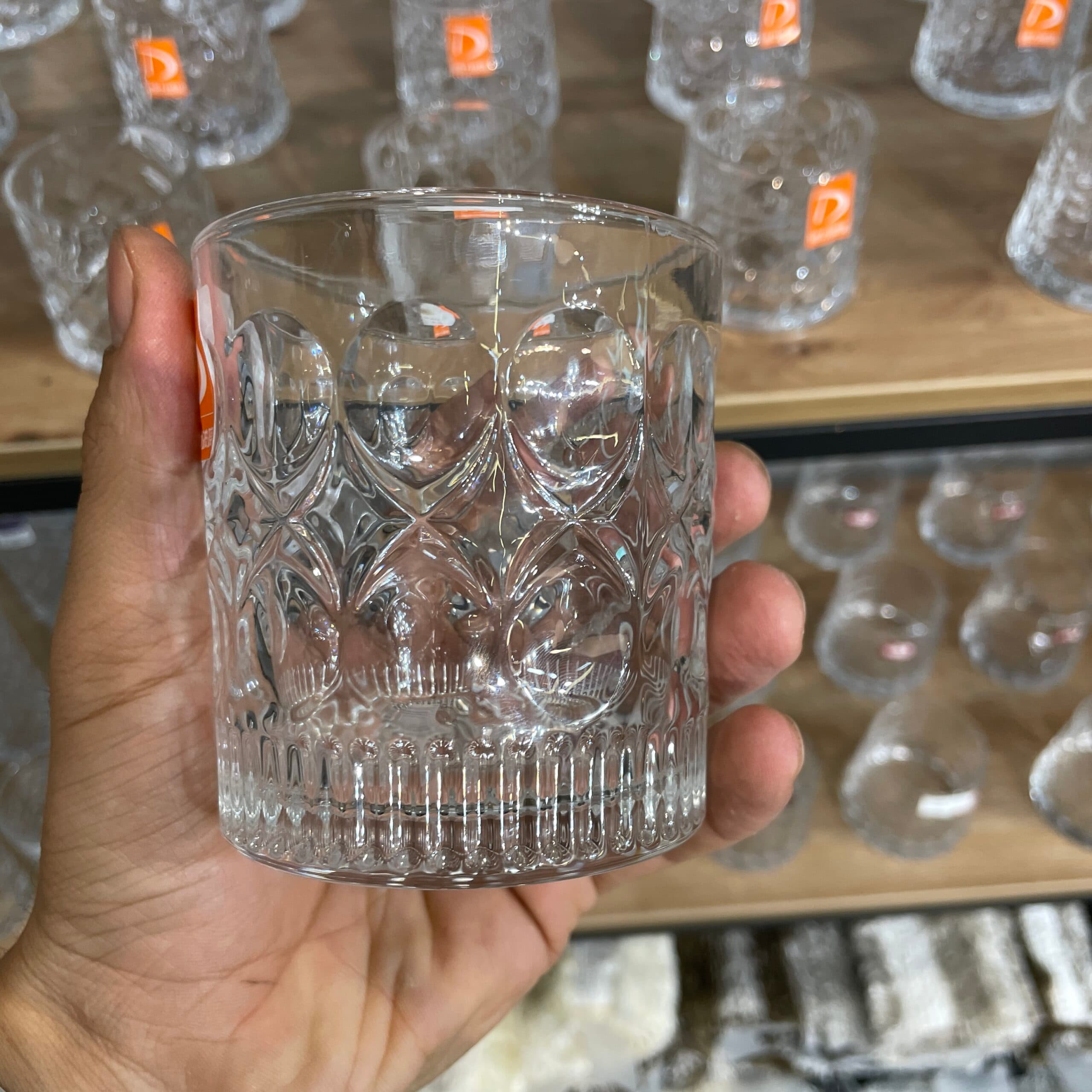 لیوان شیشه‌ای مدل انگشتی برند Deli Glass – ست ۶ عددی — تصویر ۴