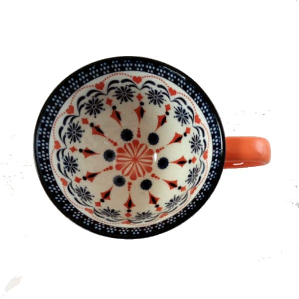 فنجان لته‌خوری دنی‌هوم (Danny Home) طرح نارنجی داخل بوهمی — تصویر ۴