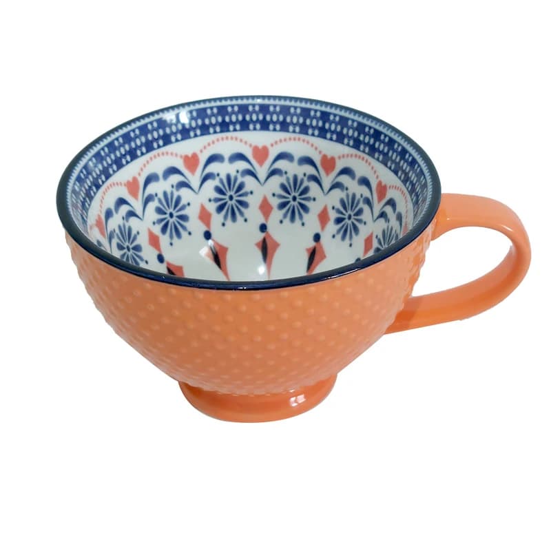 فنجان لته‌خوری دنی‌هوم (Danny Home) طرح نارنجی داخل بوهمی — تصویر ۵