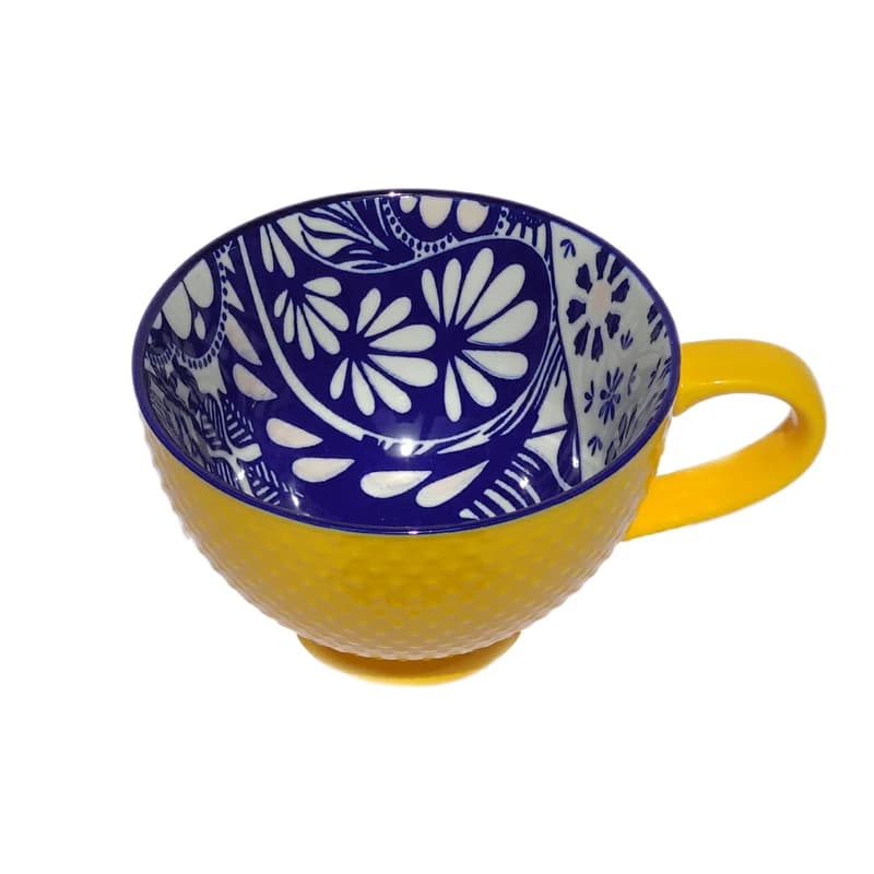 فنجان لتهخوری دنیهوم (Danny Home) طرح زرد داخل گلدار — تصویر ۶