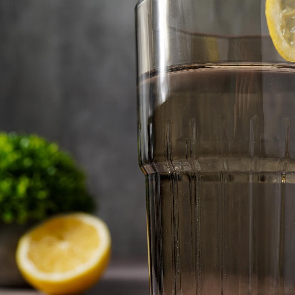 لیوان بلند دلی دودی ۴۰۰ میل – ست ۶ عددی Deli Glass — تصویر ۶