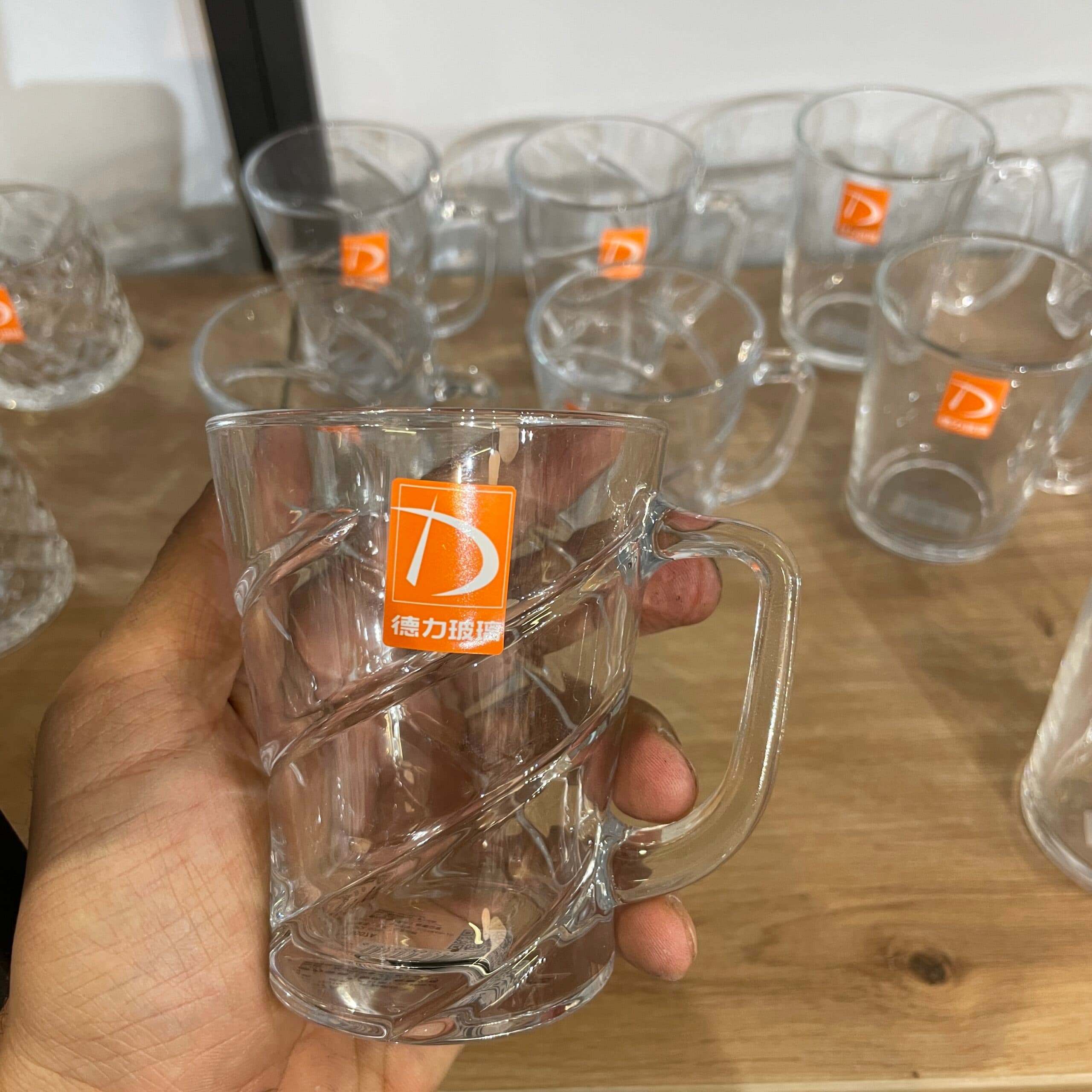 لیوان دسته بیضی مارپیچی دلی Deliglass – ست ۶ عددی