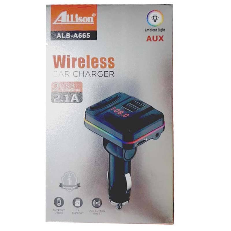 اف ام پلیر بلوتوثی و شارژر فندکی مارک Allison مدل A-665