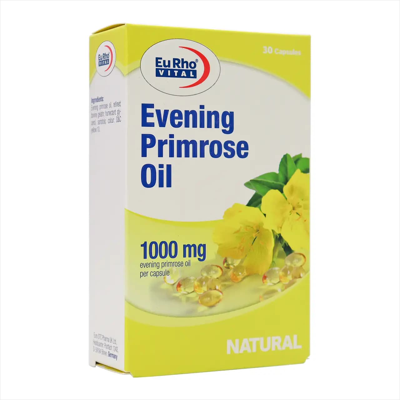 کپسول ایوینینگ پرایم رز اویل یوروویتال 1000 میلی گرم