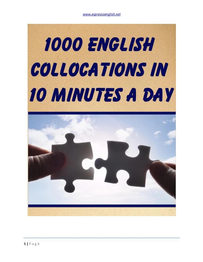 کتاب 1000 English Collocations in 10 Minutes a Day (۱۰۰۰ ترکیب واژگانی انگلیسی در ۱۰ دقیقه) نسخه انگلیسی PDF | شاینا اولیویرا