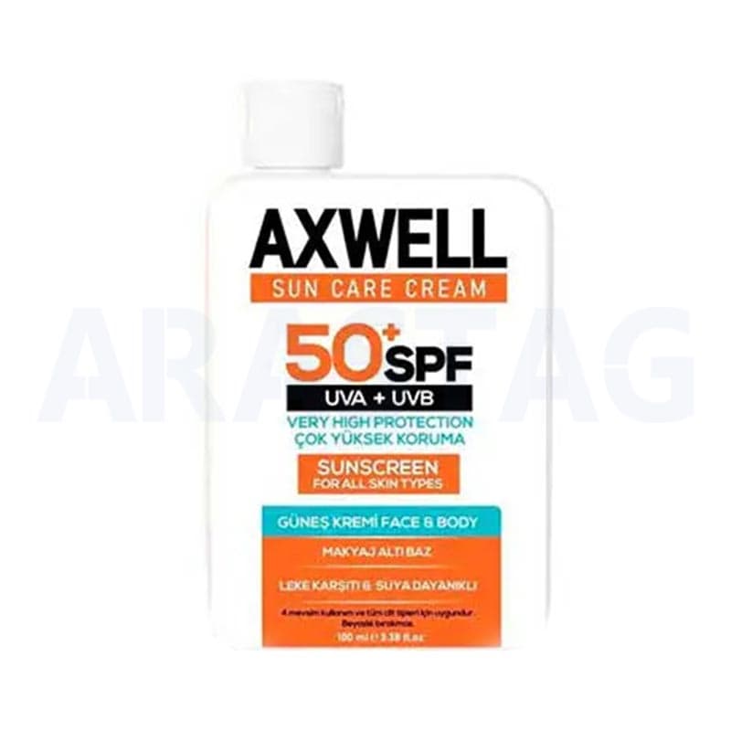 ضد آفتاب ضد لک آکسول spf+50 حجم 100 میلی