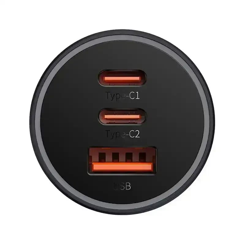 شارژر فندکی باسئوس مدل Golden Contactor Pro Car Charger U+C+C توان 65 وات — تصویر ۳