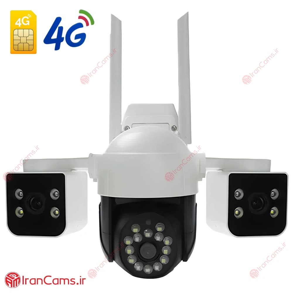 دوربین سیم کارت خور 12 مگاپیکسل 3 لنز V380 مدل V380-QD22G-4G — تصویر ۲