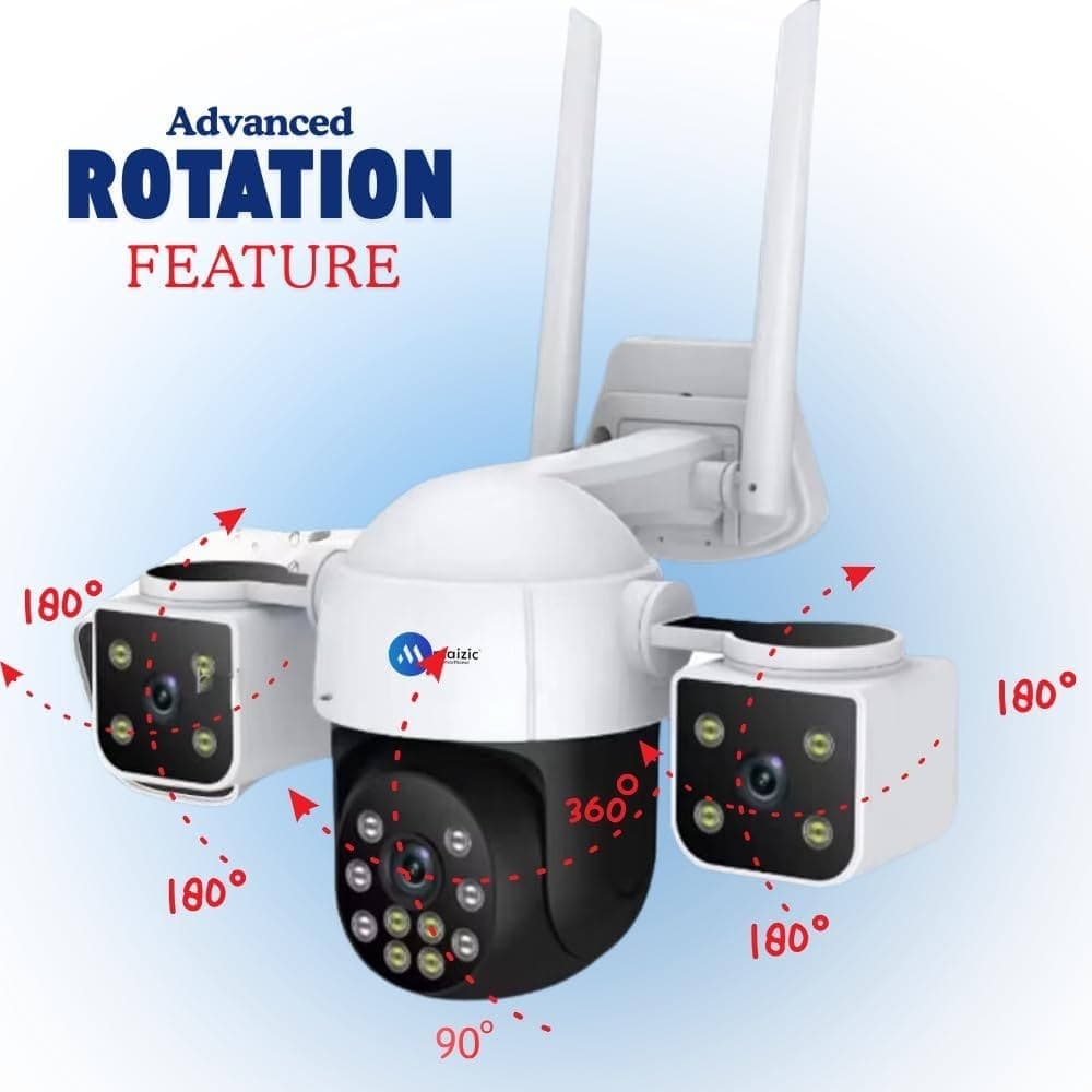 دوربین سیمکارتی سه لنز واقعی قابل تنظیم چرخشی 12MP مدل W335-V