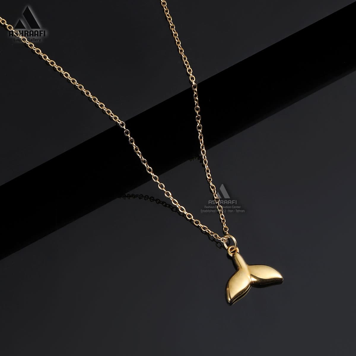 گردنبند زنانه دم وال Fish Tail Necklace-01 — تصویر ۳