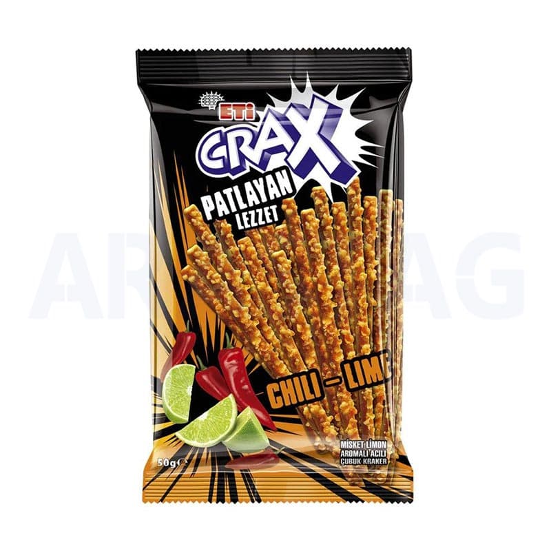 چوب شور اتی کراکس eti crax فلفل و لیمو وزن 50 گرمی