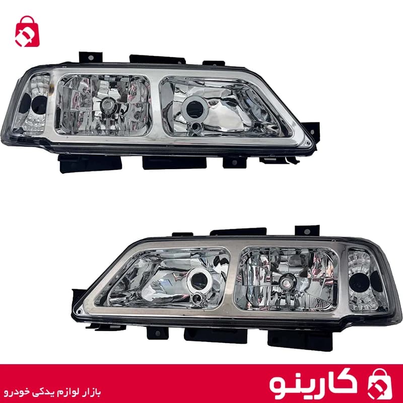 چراغ جلو پژو ۴۰۵ طرح پارس داخل نقره ای نورسازان