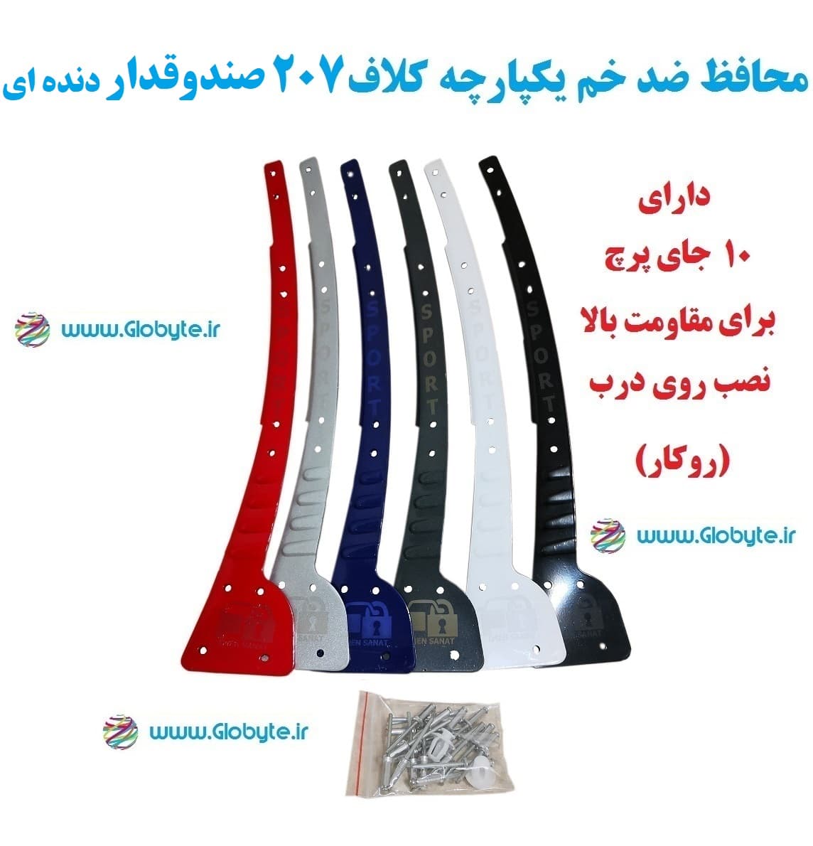 محافظ ضد خم یکپارچه 207 صندوقدار دنده ای ایمن صنعت (نصب با پرچ از روی درب)
