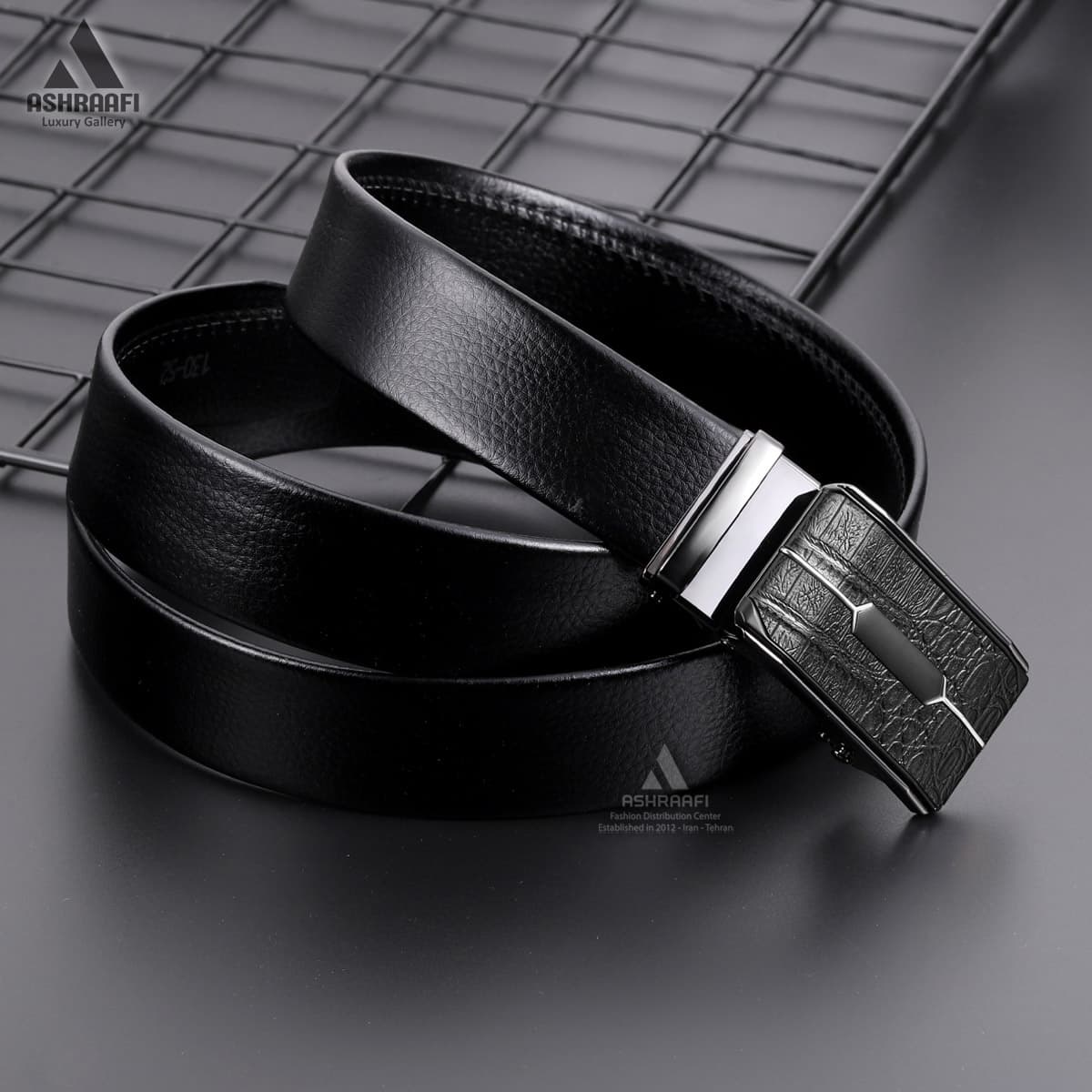 کمربند مردانه ریلی Leather Ratchet Belt BL98 — تصویر ۶