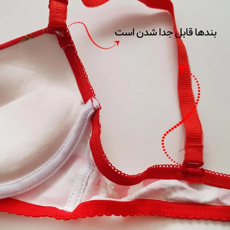 ست شورت و سوتین زنانه لنا مدل پوش آپ فنر دار کد 4378-5 — تصویر ۵