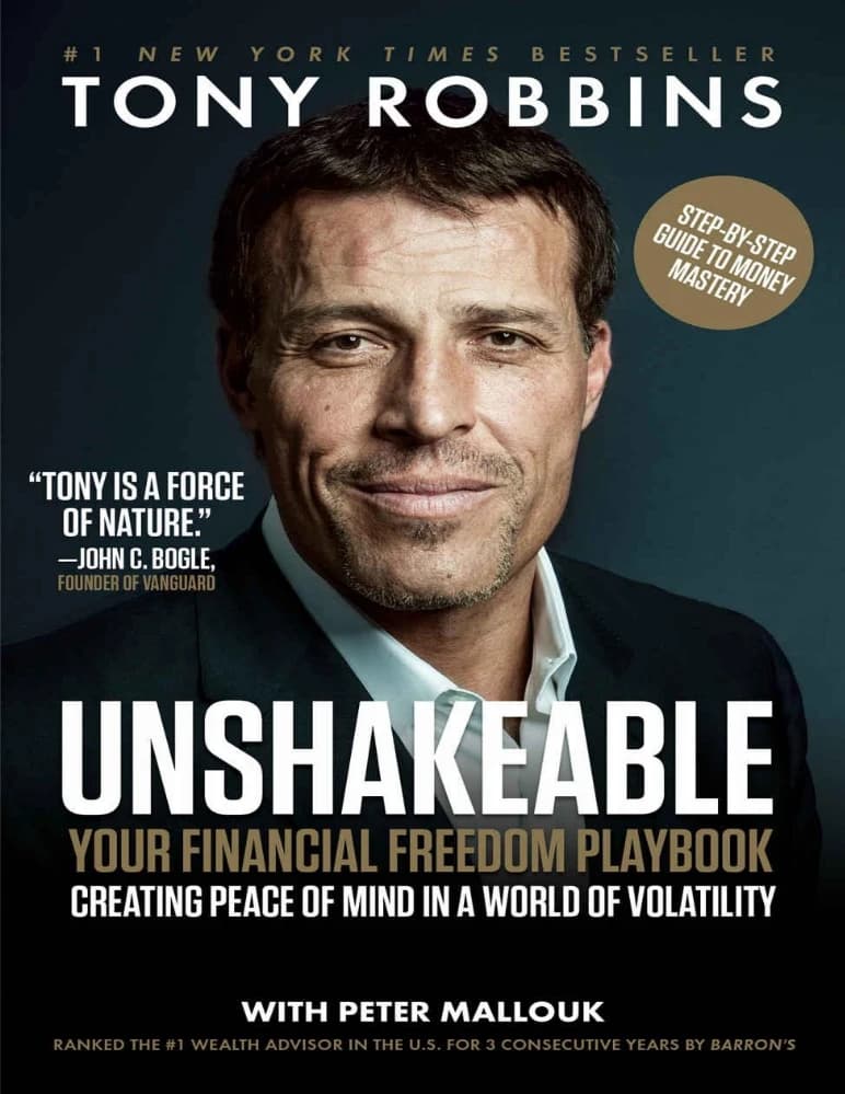 کتاب Unshakeable (تزلزل‌ناپذیر: کتاب راهنمای آزادی مالی شما) نسخه انگلیسی PDF | تونی رابینز