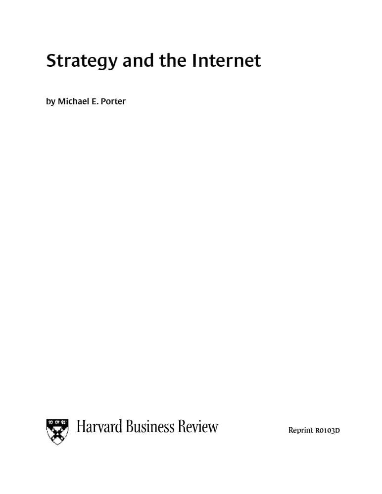 کتاب Strategy and the Internet (استراتژی و اینترنت) نسخه انگلیسی PDF | مایکل پورتر