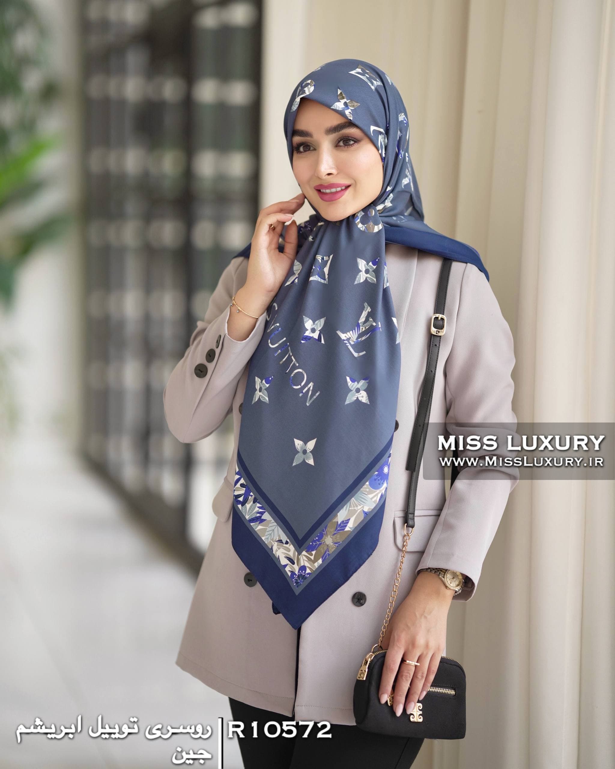 روسری توییل ابریشم جین R10572