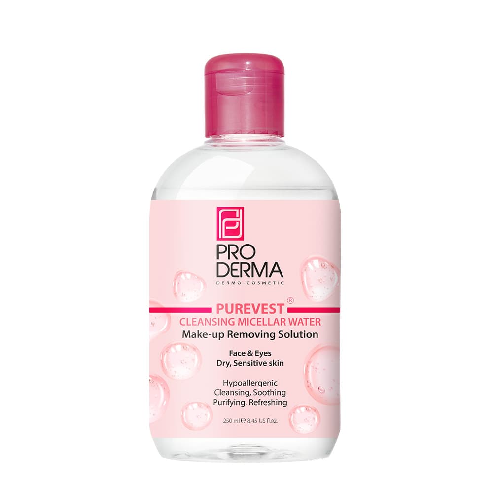 محلول پاک کننده آرایش پرودرما Proderma مناسب پوست خشک 250ml