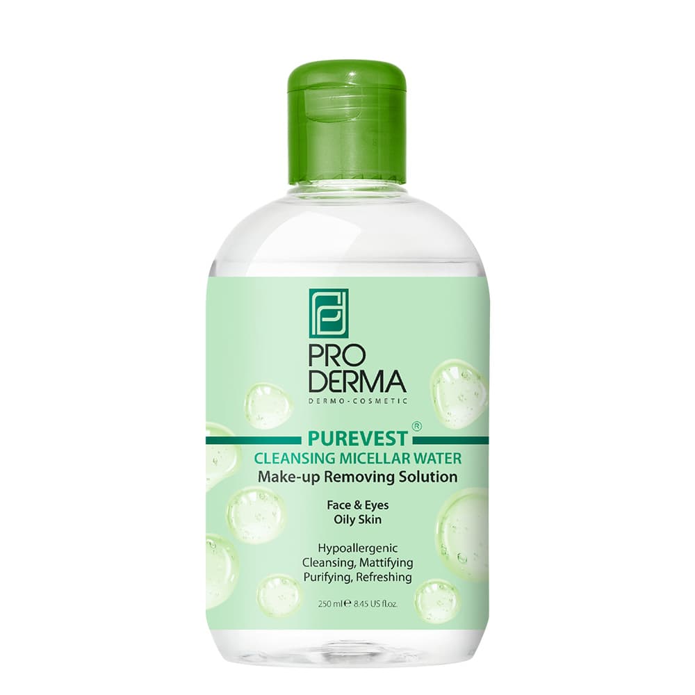 محلول پاک کننده آرایش پرودرما Proderma مناسب پوست چرب 250ml