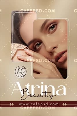 کارت ویزیت آرایشگاه زنانه لاکچری — تصویر ۴