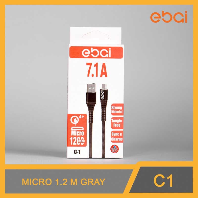 کابل اندروید (تایپ سی) 1.2 متری ebai C-1 — تصویر ۶