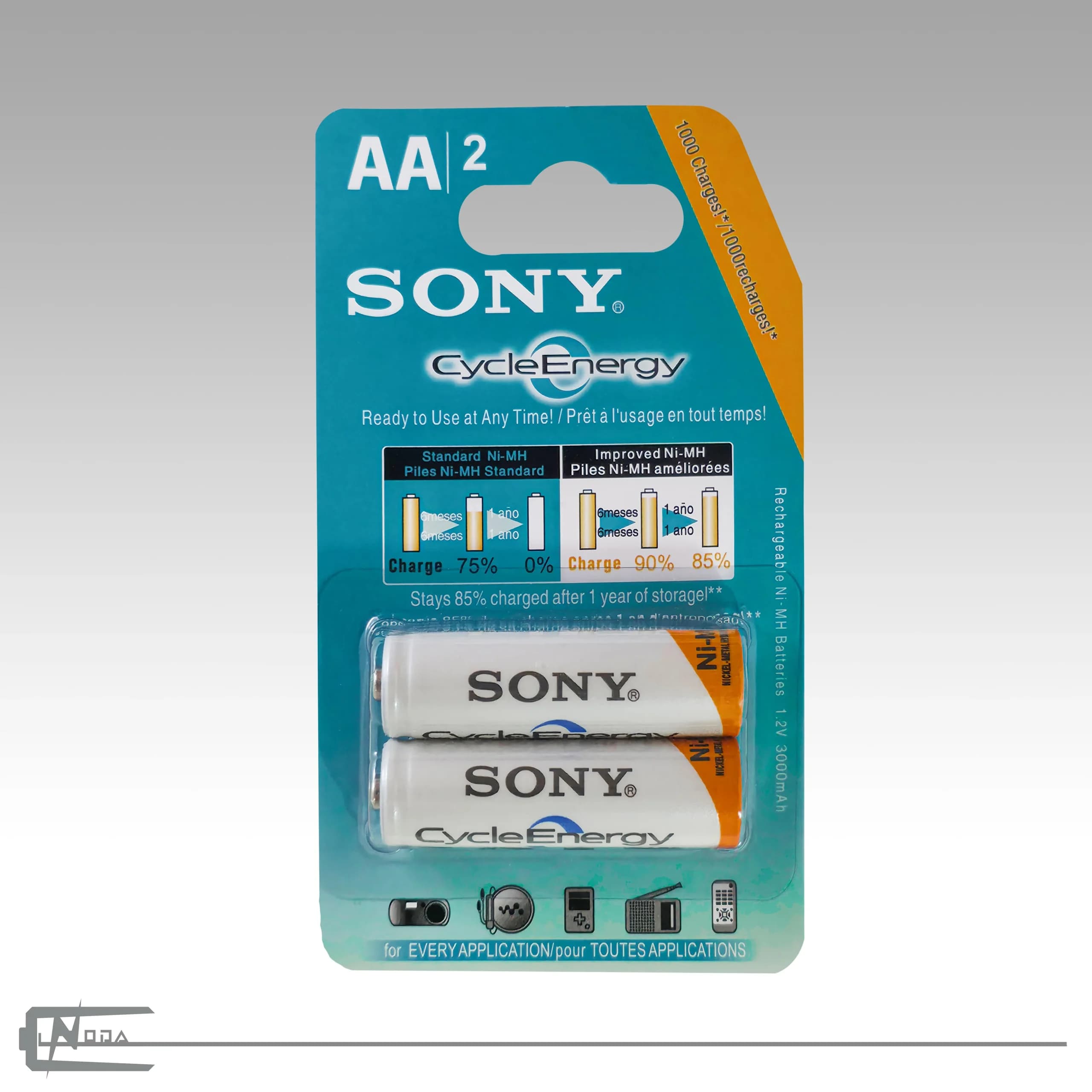 باتری قلمی شارژی سونی مدل 3000Mah– بسته 2 عددی
