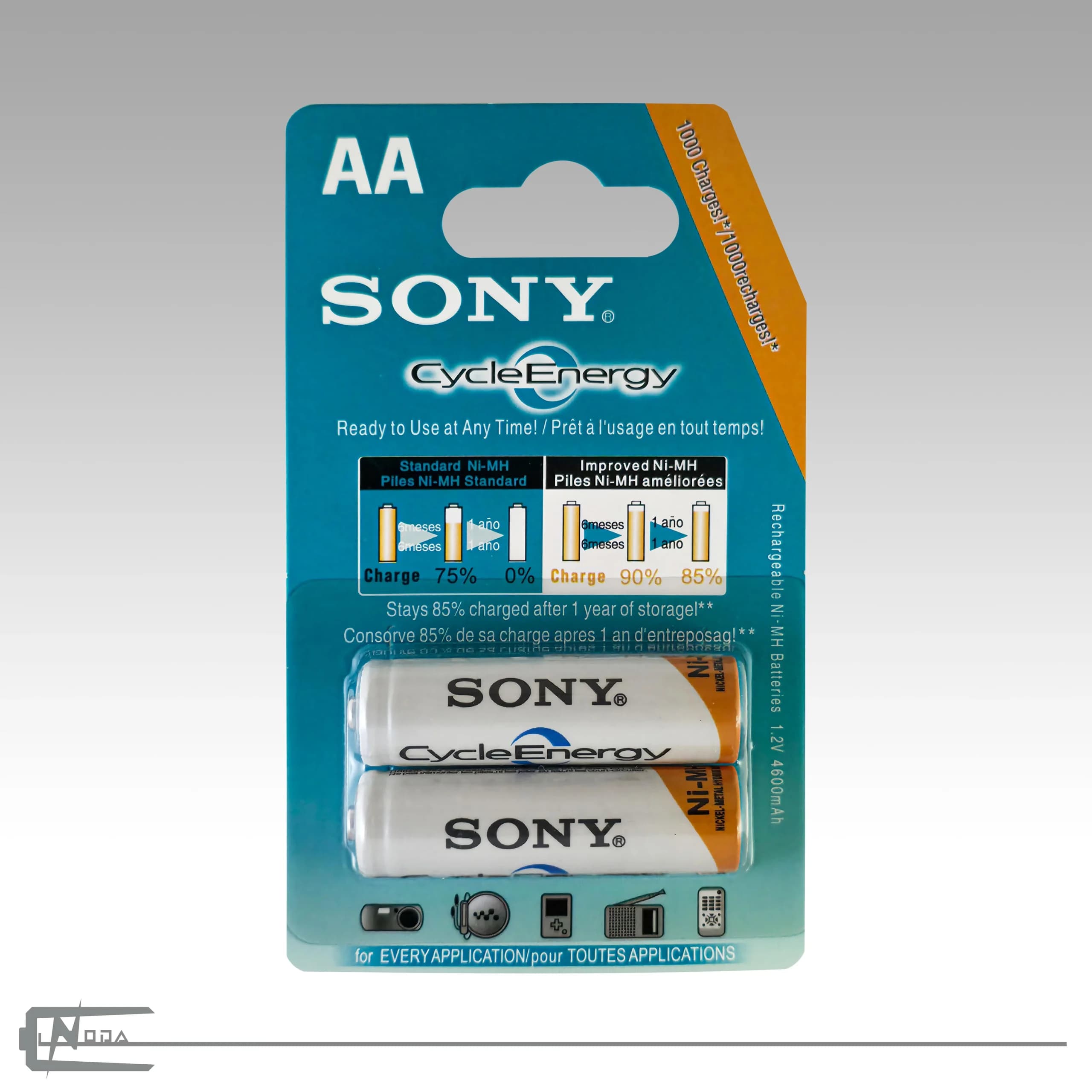 باتری قلمی شارژی سونی مدل 4600Mah– بسته 2 عددی