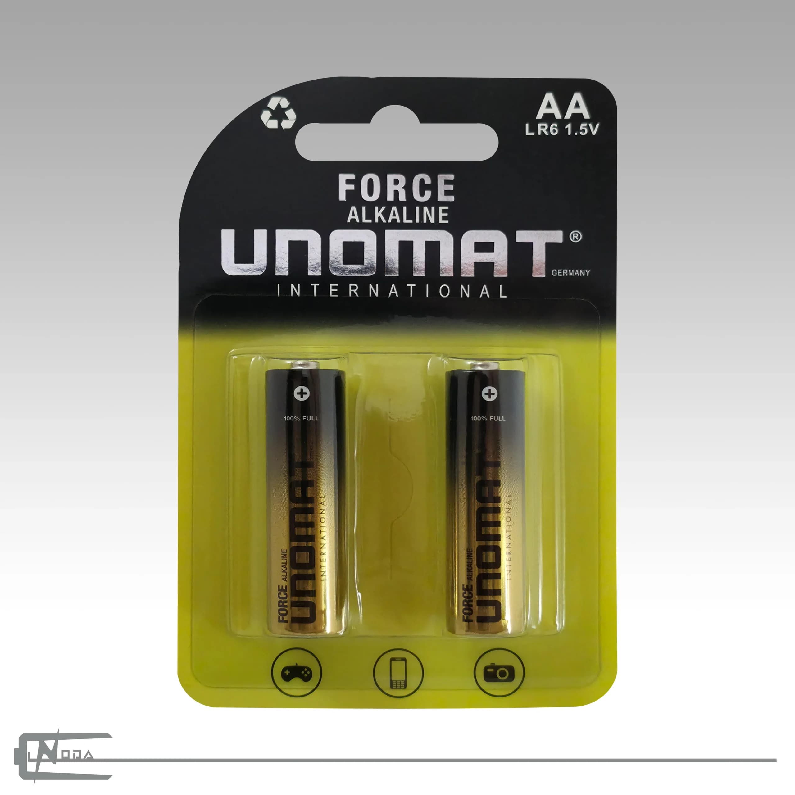 باتری قلمی آلکالاین یونومات مدل Force– بسته 2 عددی