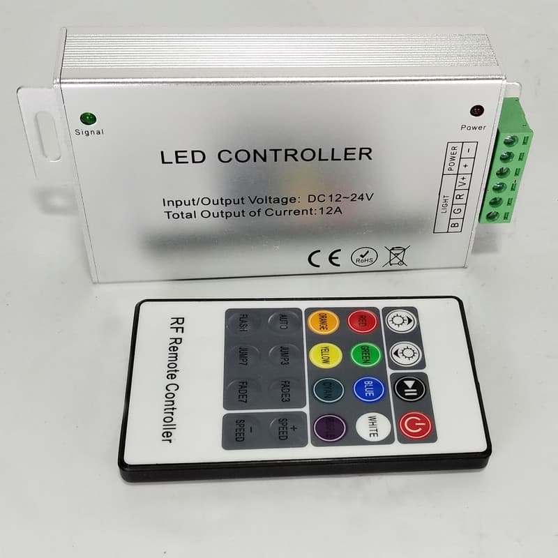 ريموت كنترل RGB راديويى 24 امپر ضد اب_ wireless چراغ استخری کد1343 — تصویر ۲