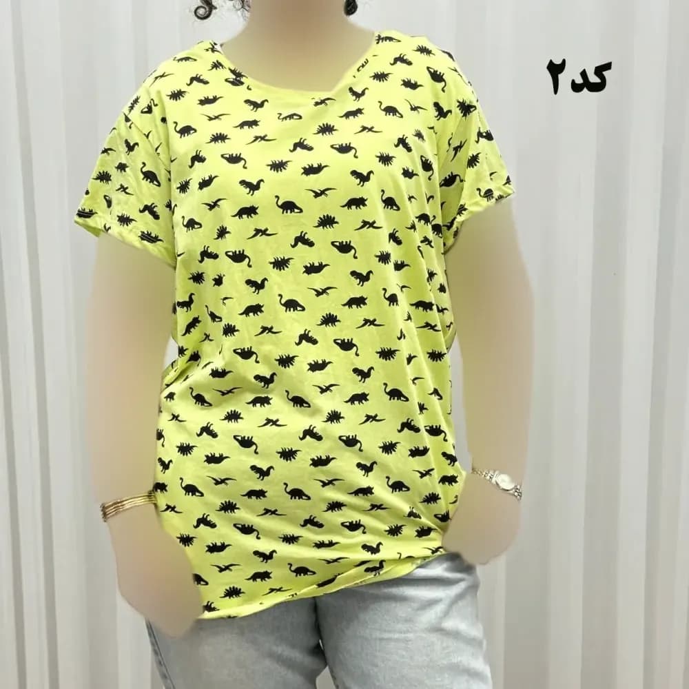 تیشرت طرحدار H&M کد 1169 نخ پنبه چهارفصل زنانه دخترانه تنخور راحت — تصویر ۱۲