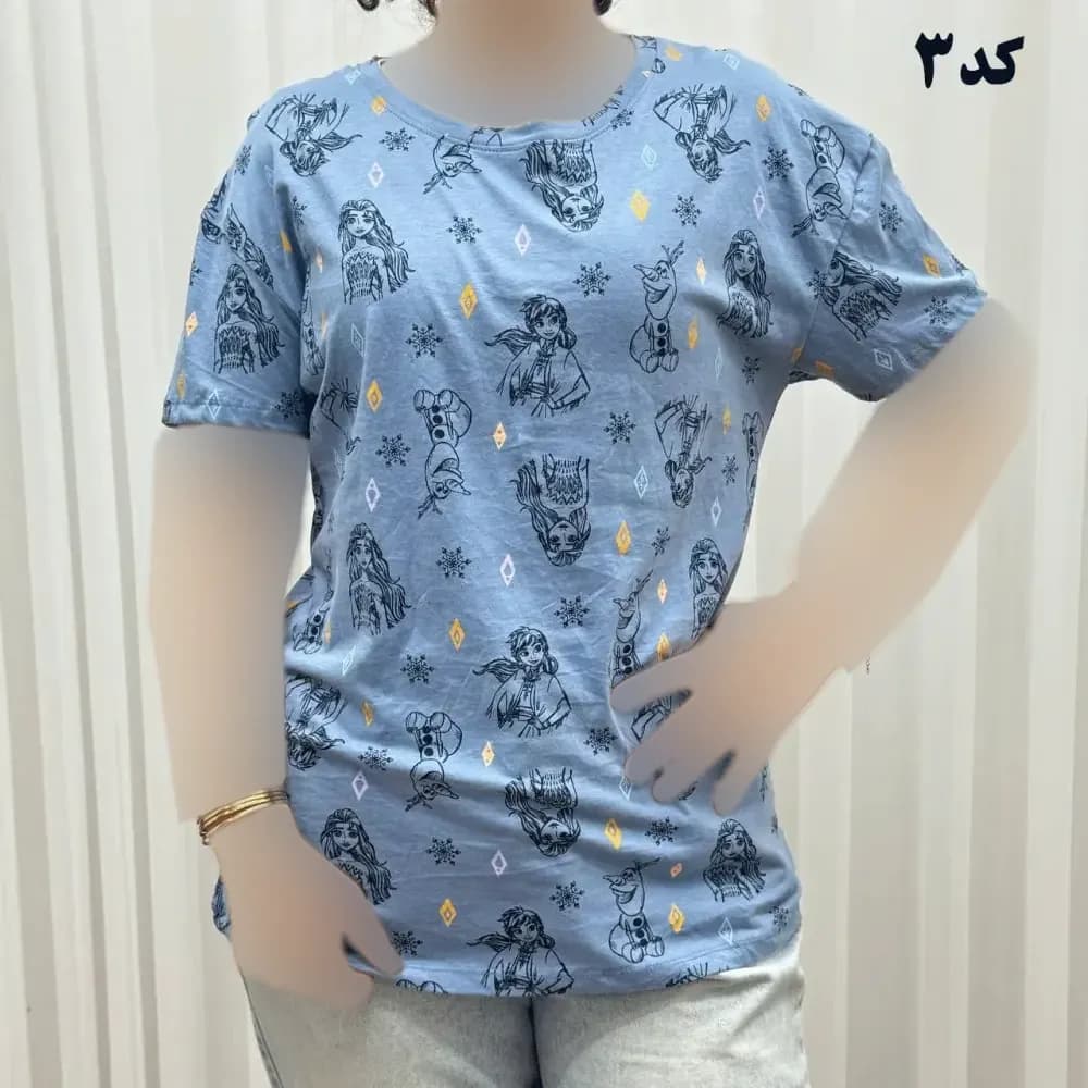 تیشرت طرحدار H&M کد 1169 نخ پنبه چهارفصل زنانه دخترانه تنخور راحت — تصویر ۱۱