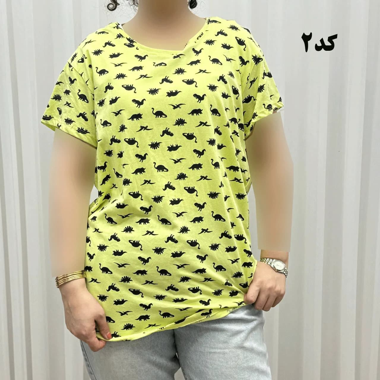 تیشرت طرحدار H&M کد 1169 نخ پنبه چهارفصل زنانه دخترانه تنخور راحت — تصویر ۷