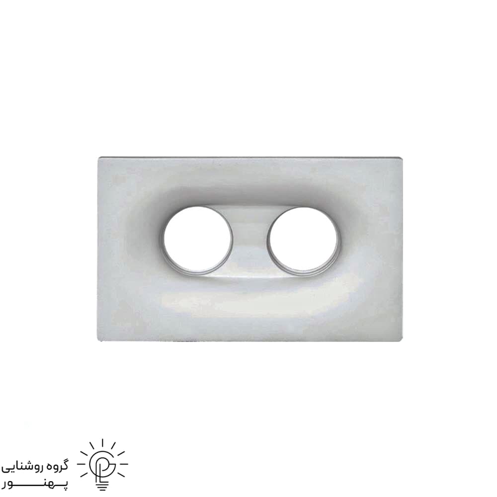 فرم هالوژن توکار مستطیل دو شعله گچی PLG كد٧١٧ — تصویر ۲