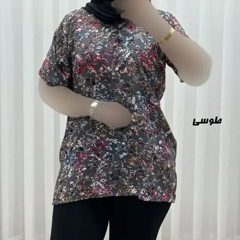 تیشرت نخی زنانه مدل پاپیا فری سایز مناسب تا سایز 50 — تصویر ۱۱