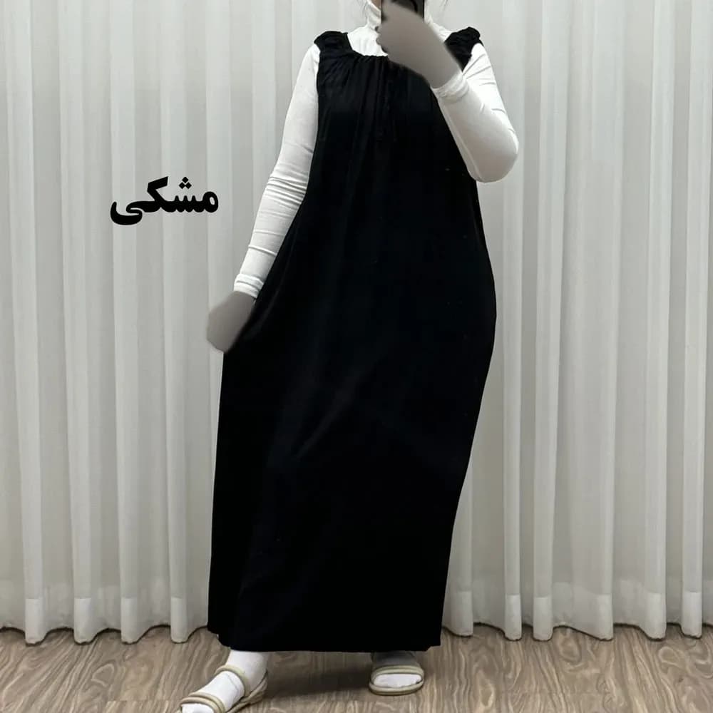 سارافون راحتی زنانه بلند نخی فری سایز مناسب تا سایز 54 — تصویر ۳