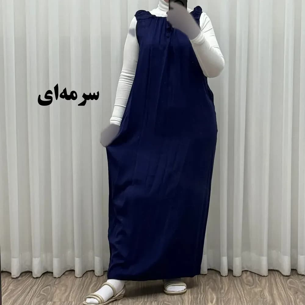 سارافون راحتی زنانه بلند نخی فری سایز مناسب تا سایز 54 — تصویر ۲