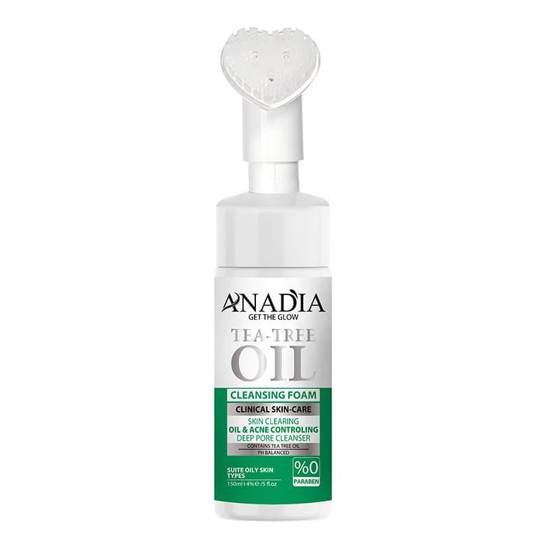 فوم شستشوی صورت براش دار آنادیا ANADIA Tea-Tree Oil — تصویر ۲